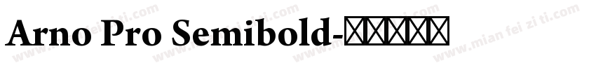 Arno Pro Semibold字体转换